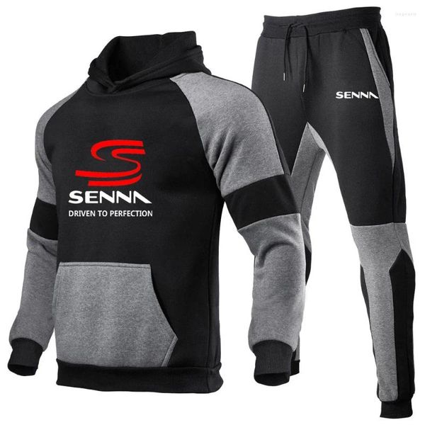 Chándales para hombre 2023 Ayrton Senna sudaderas con capucha/pantalones/chándales para primavera y otoño para hombre conjuntos de caza para acampar al aire libre trajes de calle