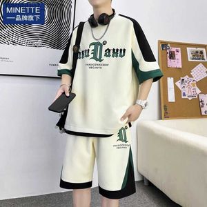 Survêtements pour hommes 2023 Marque Mini T-shirt pour hommes Marque de mode d'été Chemise de basket-ball à manches courtes Ensemble Q240228