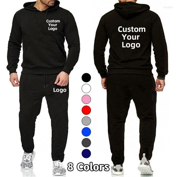 Survêtements masculins 2023 Fashion Tracksuit Casual Personnalisez votre combinaison de sport de logo Jogging DIY IMPRESSION PANTAL PANT