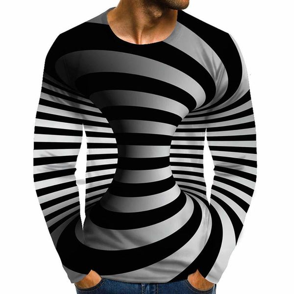 Survêtements pour hommes 2023 T-shirt drôle homme automne manches longues mode 3D vêtements imprimés surdimensionnés articles pour hommes 230919