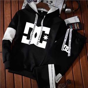 Survêtements pour hommes 2023 Lettres pour hommes Imprimer Sweat-shirt Ensemble Marque Sweats à capuche Pantalons de survêtement Survêtement Designer Tenues Jogger Costume Mâle Pull Streetwear T231005