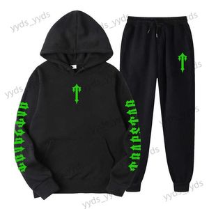 Survêtements pour hommes 2023 NOUVEAU TRAPSTAR LETTRES IMPRIMÉES HOMMES ET FEMMES CASUAL SPORTS SET À CAPUCHE MODE CAPSULE SWEATER SET T230327