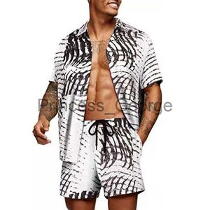 Trainingspakken voor heren 2023 Zomer Hawaï Print Sets Heren Hawaï Shirt met korte mouwen Shorts Tweedelige kledingset Casual Palmboom Bloemen Strandpak x0627