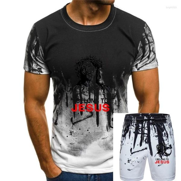 Survêtements pour hommes 2023 Été Jésus J'appartiens à un t-shirt graphique incroyable - S-M-L-XL-XXL-XXXL