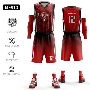 Survêtements pour hommes 2023 Summer Print Basketball Uniformes Costumes personnalisés personnalisés Youth Team Club Jersey Set Plus Size Outfit 230923