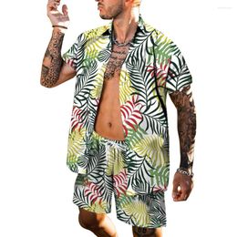 Survêtements pour hommes 2023 Ensembles d'été Casual Mode Camisa Masculina Chemises d'impression numérique Shorts Ropa Hombre Streetwear Hawaiian Camisetas