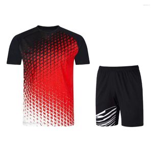 Suits-survêtements masculins 2023 Summer Sportswear Polka Dot Red Design Badminton Golf Golf Coure rond Cou Breffe T-shirt Sweat Dry Sweat XS-6XL