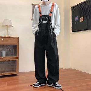 Tracksuits voor heren 2023 Suspender Jumpsuit Zomer Casual pocket Oversized Streetwear Contrast Color Clothing 230818