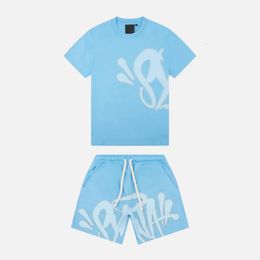 Survêtements pour hommes 2023 Syna Chemise pour hommes Syna Central Cee Summer T-shirt Set Imprimer Trendy Synaworld Manches courtes Survêtement Vêtements Synas Chemises 230807