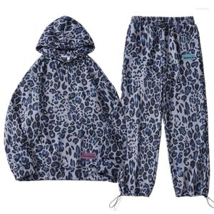 Chándales para hombres 2023 Chándal Hombres 2 piezas Conjunto Leopardo Sudaderas con capucha Pantalones deportivos Ropa deportiva Traje de gran tamaño Casual Ropa para hombre Ropa Hombre