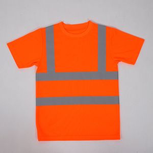 Chándales para hombre 2023 Camisa para exteriores escent Alta visibilidad Trabajo de seguridad Verano Transpirable T Chaleco reflectante Camiseta de secado rápido 230701