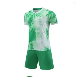 Suits-survêtements masculins 2024/24 Aldult Outdoor Running Training Training Shirt Men and Kids Home Games Kits de football Soccer Sleeve 7703