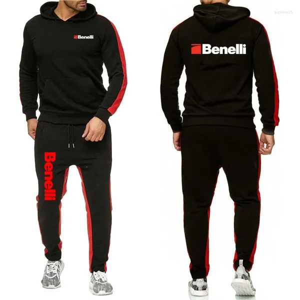 Suits-survêtement masculins 2024 Beelli Gun Freearms Logo Fashion Imprimé Tracks Tracks Hommes Couleurs solides Hoodies Pant Sports Sports Casual Running Pullover