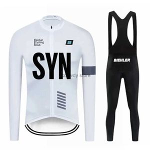 Survêtements pour hommes 2024 Biehr NOUVEAU Printemps Automne Cyclisme Jersey Set Long Seve Syn Vêtements Sports Breathab Mens RoadBike SuitH2421