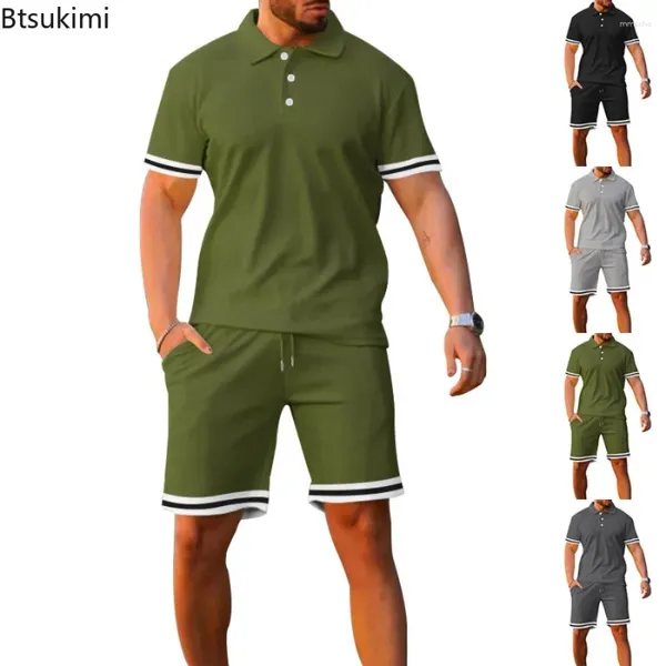 Parcours masculins 2024 Fashion Casual Sport Costume Summer Summer à manches courtes Polo Pantal