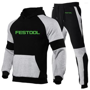 Tracksuits voor heren 2024 Festool Tools Men Spring en Autumn Printing Casual pullover Hoodies Sport Hoodie Pant comfortabel veelzijdig