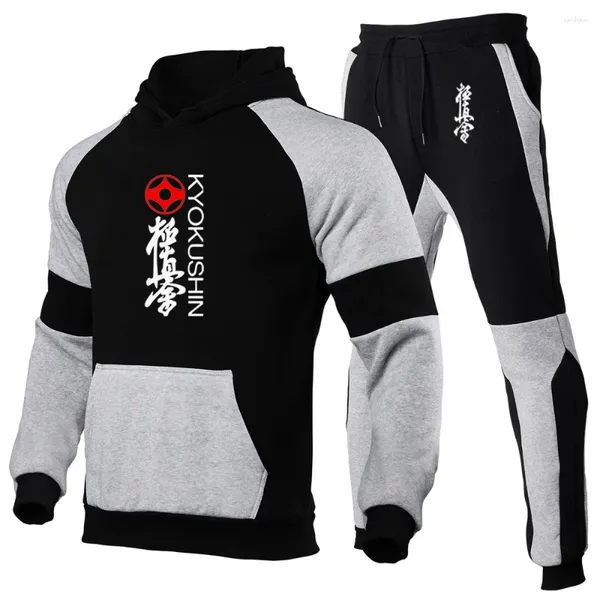 Suits-survêtements masculins 2024 Kyokushin Karate Custom Fashion confortable Men Hodie Fitness Vêtements Running Set Leisure Jogger Tracksuit