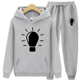 Tracksuits masculin 2024 LAMP BULBE MENS HOODIES Sweat-shirt Sweat Pantal