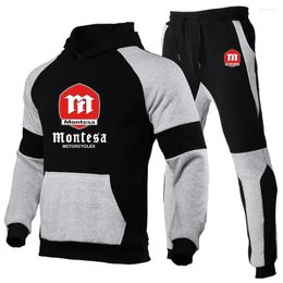 Survuelos para hombres 2024 Men Montesa Motorcycle Spring y Autumn Hoodies Sweats Parts Pantant Sets Harajuku Jackets Sports cómodos trajes de gradiente