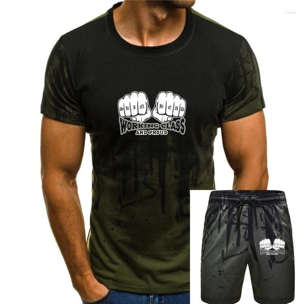 Chándales para hombres 2024 Hombres Puño Tatuaje Clase de trabajo Orgulloso Mod Ska Punk Música Camiseta Metal Manga corta Camiseta casual