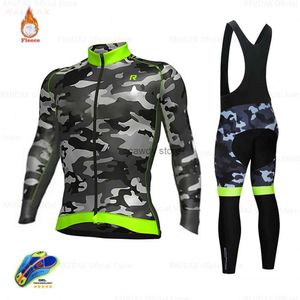 Survêtements pour hommes 2024 Raudax Camouflage hiver thermique Fece vêtements de cyclisme hommes maillot costume extérieur équitation vélo VTT vêtements bavoir pantalon seth24130