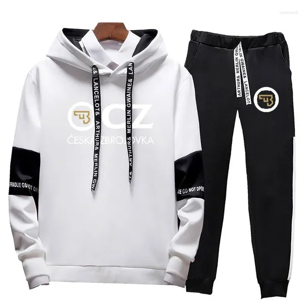 SUITES MENSURS 2024 SPING AUTUMN CZ CESKA ZBROJOVKA TCHECH FEURMS LOGO Impression Sports à capuche confortable Paptituls de survêtement Frenulum Design