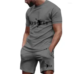 Spares de canciones para hombres 2024 Set de verano Camiseta de manga corta Camiseta de manga corta Shorts Ropa casual Jogging