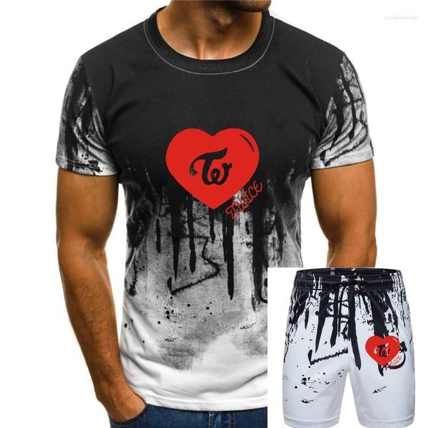 Chándales para hombres 2024 Twice Kpop camiseta algodón hombres verano coreano manga corta estilo más tamaño 5XL