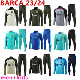 Tracksuits voor heren 23 24 Barcelona Tracksuit Barca Football Men and Kids Set volwassen jongens Lewandowski Pedri Training Suit 2024 Barcelona Training Suit trainingspak Outfit