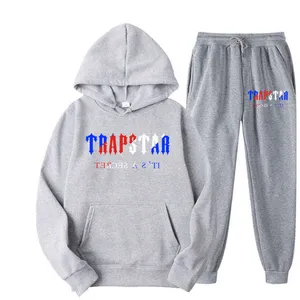 Contorts de survêtement masculins 23SS Men designer trapstar Sweat à capuche active CHENILLE Set Ice Flavors 2.0 Edition 1TO1 Tive Broidered Taille S-3XL