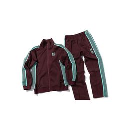 Chándales para hombres 3 colores Diseñador para hombre Veet Needles Chaqueta deportiva Hombres Mujeres Mariposa Bordado Pantalones de chándal Ropa de entrega Clo Dhaen