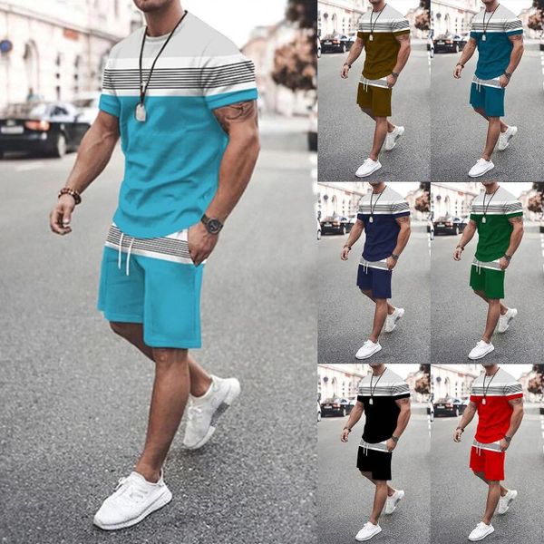 Chándales para hombres Traje de manga corta 3D Pantalones cortos Trajes para correr para hombres Pista cálida Entrenamiento de natación ligero para lluvia para hombres