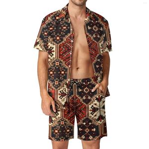 Ensembles de chemises rétro africaines pour hommes imprimés en 3D pour hommes, chemises à manches courtes, shorts de plage surdimensionnés, costumes hawaïens d'été