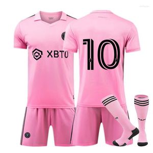Parcours masculin Agent de NO10 23-24 Home Kids Run Training Trainswear Unisex Casual Sportsuit Summer Tops Pink Suit Cosplay Kleding Boys