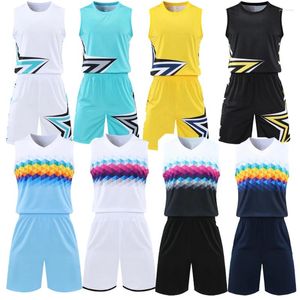 Survêtements pour hommes et uniformes pour femmes Jeunes Été 2023 Basketball Séchage rapide Respirant Costume de sport Uniforme universitaire