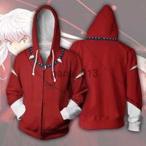 Survêtements pour hommes Anime Inuyasha Cosplay Come Izayoi Anime 3D Manteau imprimé Sportswear Sweatshirts Sweat à capuche Veste mâle et femelle manteaux x0926