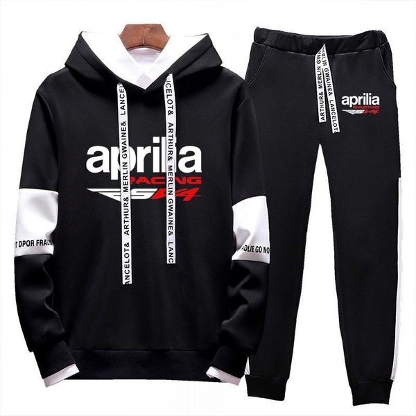 Survêtements pour hommes Aprilia Racing RSV4 2022 Printemps Et Automne Mode Hoodies Pantalons De Survêtement Confortable Coton Harajuku Pantalon Sport Costume Tissu
