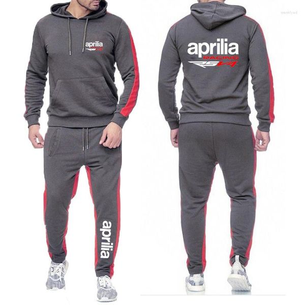 Survêtements pour hommes Aprilia Racing RSV4 2022 Sweatshirts Hommes Sweat à capuche Pantalon de survêtement Homme Pantalon en coton Casual Personnaliser Pull Su273j