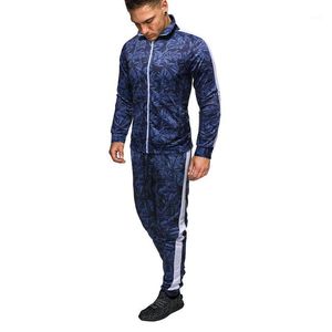 Herentracksuits Herfst en Winter Sportkleding Europees American Printing Leisure Sports Pak Outdoor Reis Mode Twee Stuk Set