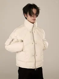 Survêtements pour hommes automne et hiver épais duvet de canard blanc design tout-assorti hommes femmes manteau de veste courte