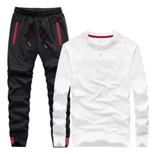 Mannen Trainingspakken Herfst Geborduurde Mode Broek O-hals Lange Mouwen Casual Pak Trainingspak Mannen Track Tweedelige Streetwear Kleding Zweet