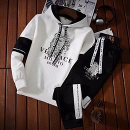 Heren trainingspakken herfst winter casual hoge kwaliteit sweatshirt set hoodie joggingbroek 2-delige kleding joggingbroek streetwear 230923