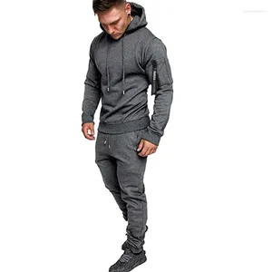 Survêtements pour hommes automne hiver survêtement de sport hommes sweats à capuche et pantalons de survêtement deux pièces ensembles vêtements de sport vêtements pour hommes Streetwear