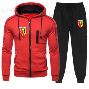 Heren Trainingspakken Herfst Winter Heren Euro Club Rc Lens Sets Rits Hoodies Sport Jasje Casual Sweatshirts Trainingspak Sportkleding + joggingbroek T231017