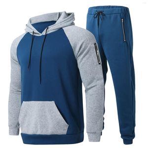 Heren trainingspakken herfst winter trainingspak heren 2-delige set mode sportkleding outfits sweatshirt joggingbroek sportkleding met capuchon