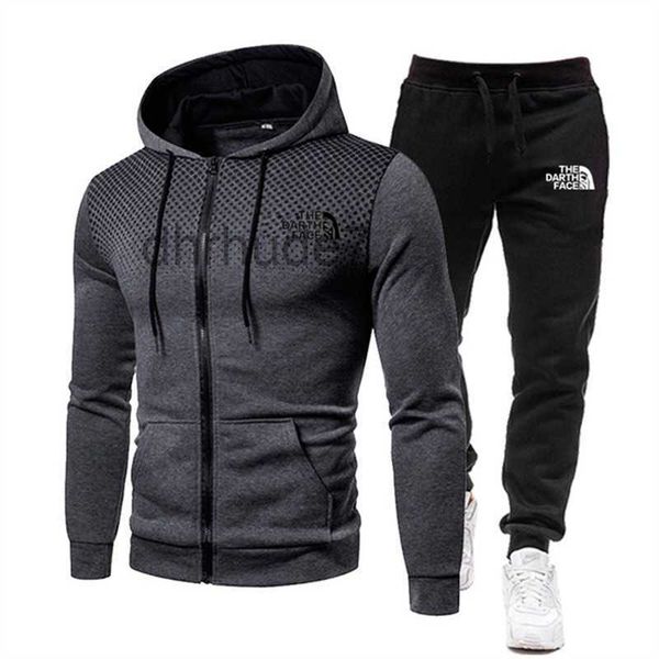 Chándales para hombres Otoño / Invierno Chándal Pesca Sudadera con capucha Conjunto Plus Fleece Deportes al aire libre Cálido Pantalones de manga larga Jersey Ropa de moda 53KQ