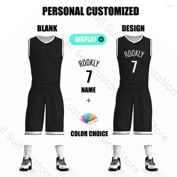 Suissiles de survêtement masculins Basketball ensembles pour hommes Nom de l'équipe personnalisables Logo shorts imprimés uniformes