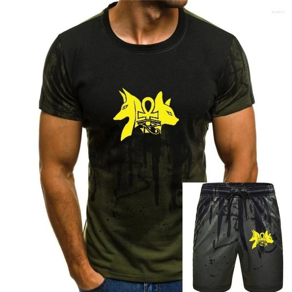 Survêtements pour hommes Bast et Anubis Tshirt Hommes Eye Of Horus Anime Tops Amour Symbole Dieu Hipster T-shirts Taille UE Mort égyptienne