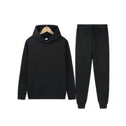 Survêtements pour hommes être vendus en vrac automne et hiver couleur unie pantalon à capuche ensemble hommes / femmes sweat-shirts survêtement vêtements de sport à capuche capuche