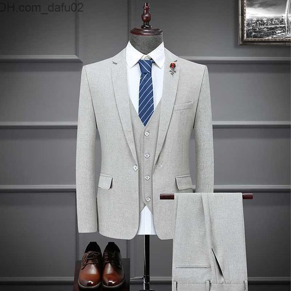 Tute da uomo Bellissimo set di abiti da sposa da sposo alla moda / giacca casual da uomo in 3 pezzi Pantaloni Pantaloni Trailblazer canotta canotta canotta canotta Z230724